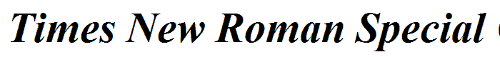 Times New Roman Special G1 Bold Italic police